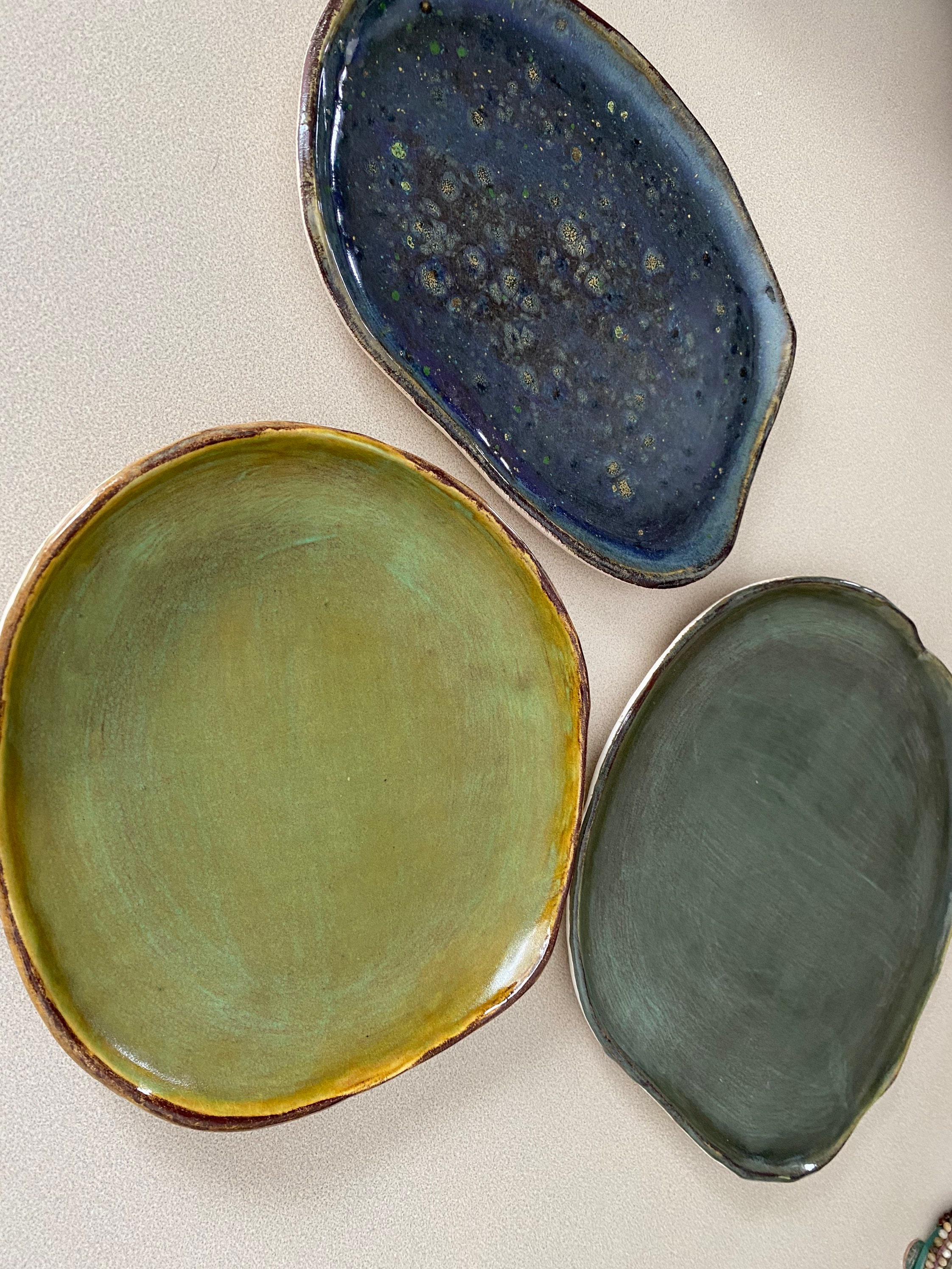 Organic Clay Serving Platter/Trinket Dish/Centerpiece Etsy