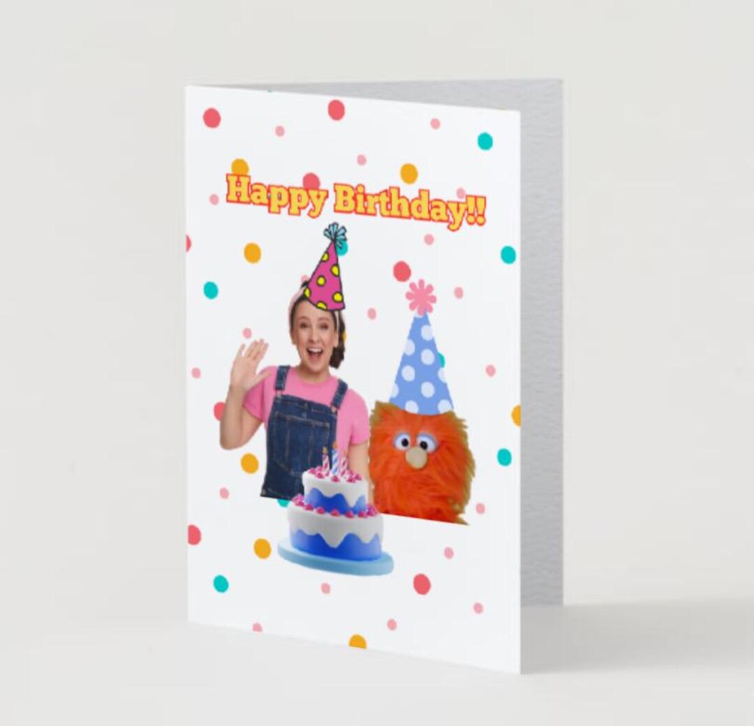 Printable Ms Rachel Happy Birthday Card, Herbie Birthday Card, Digital ...