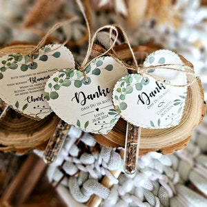 10x GUEST GIFT Wedding Baptism Communion Vintage Boho personalized Party Favors Flower seeds Dandelions Wedding guest gift image 1