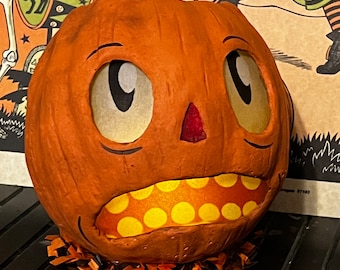 Retro Halloween Pumpkin Candy Bucket