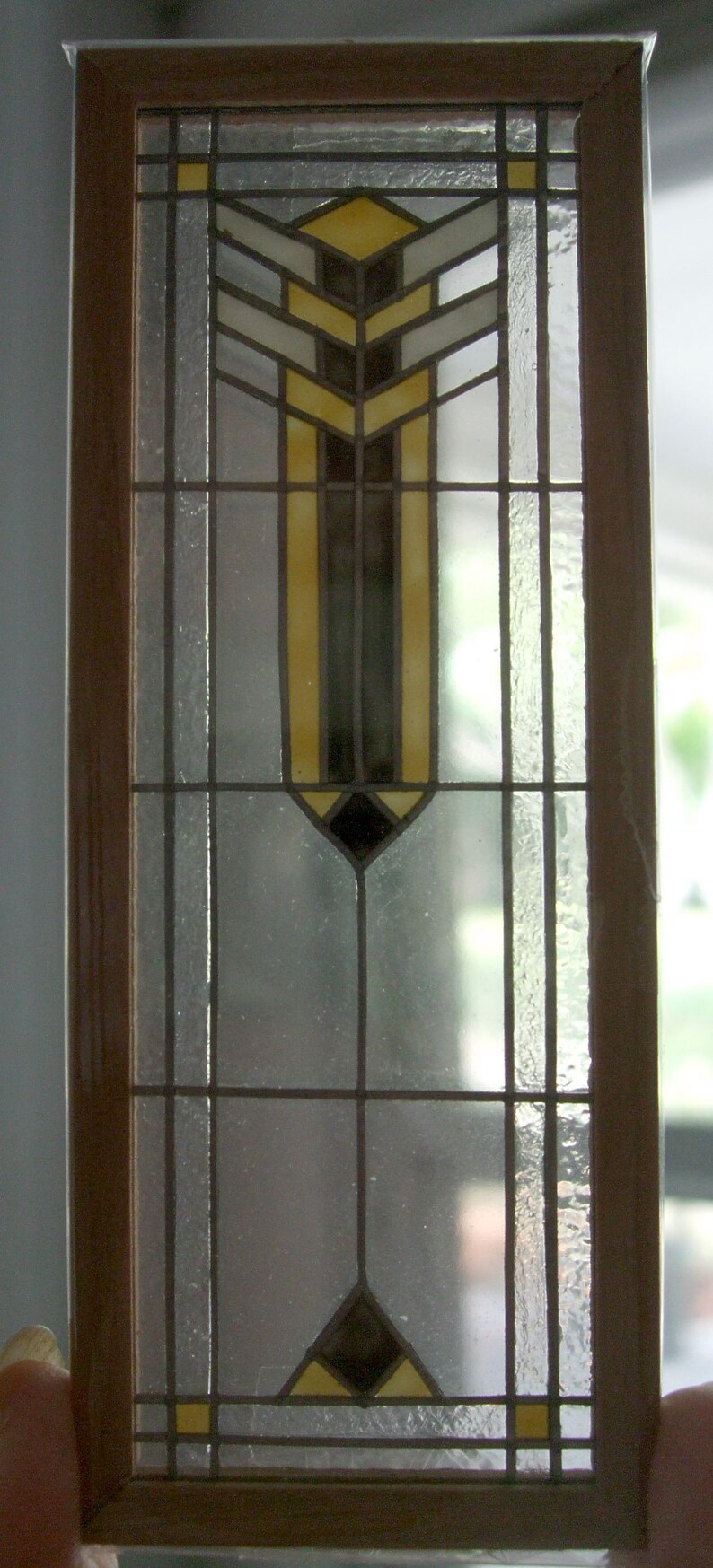 Dollhouse miniature Stained Glass Window FLW Etsy