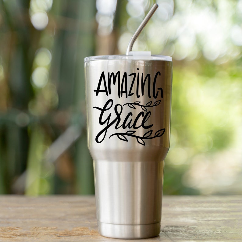 Amazing Grace Car Decal, Amazing Grace Sticker, Hymn Sticker, Religious ...