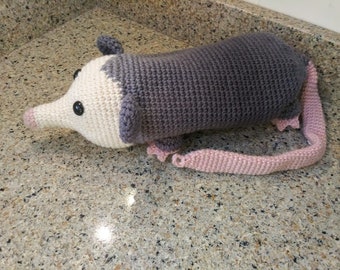 Crochet Possum Grocery Bag Holder: Handmade Funny Kitchen Storage