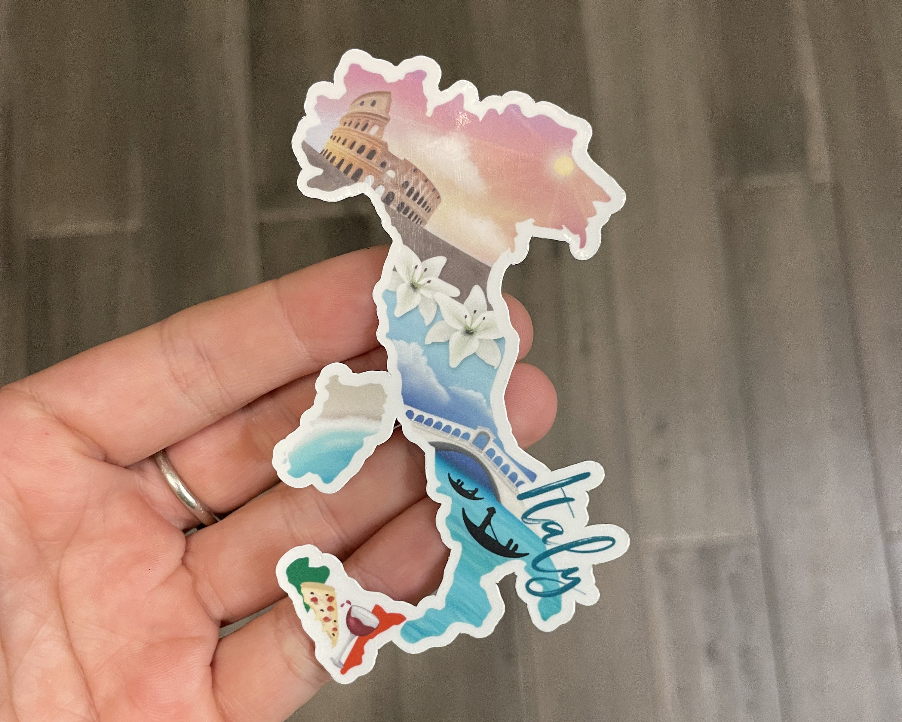 2 Cozumel Mexico Stickers, Hand Drawn Design, Palm Trees Beach Coral Reef,  Laminated, Water Resistant 