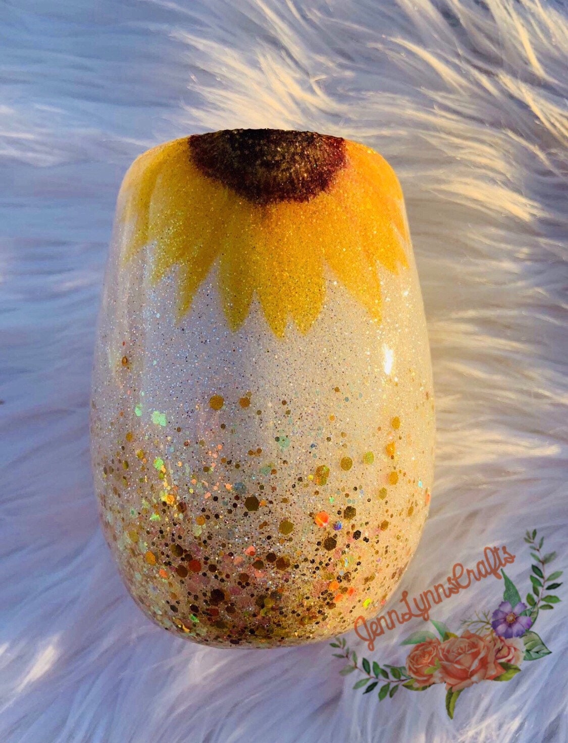 Sunflower Glitter Tumblers | Etsy