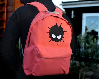 Tattoo Tom Embroidered Back Pack in Coral