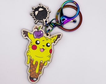 Pokemon inspired Pikachu keychain by Tattoo Tom