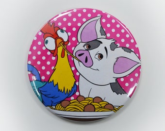 Disney's Pua & Hei Hei Pocket Mirror by Tattoo Tom