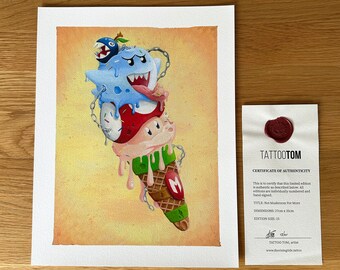 Giclée Nintendo inspired fine art print by Tattoo Tom