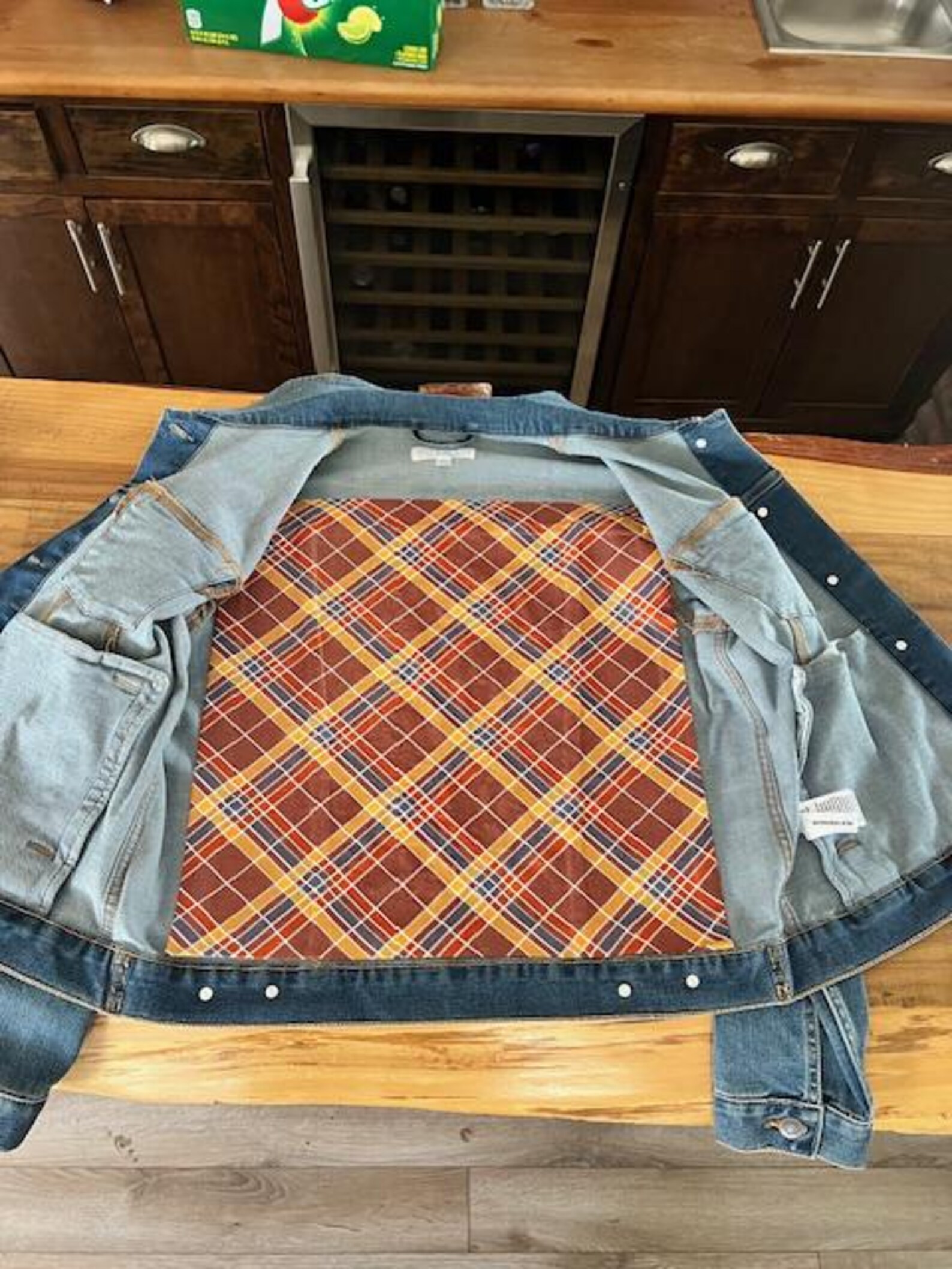 Stretch Denim Jacket with Embroidery main image 1