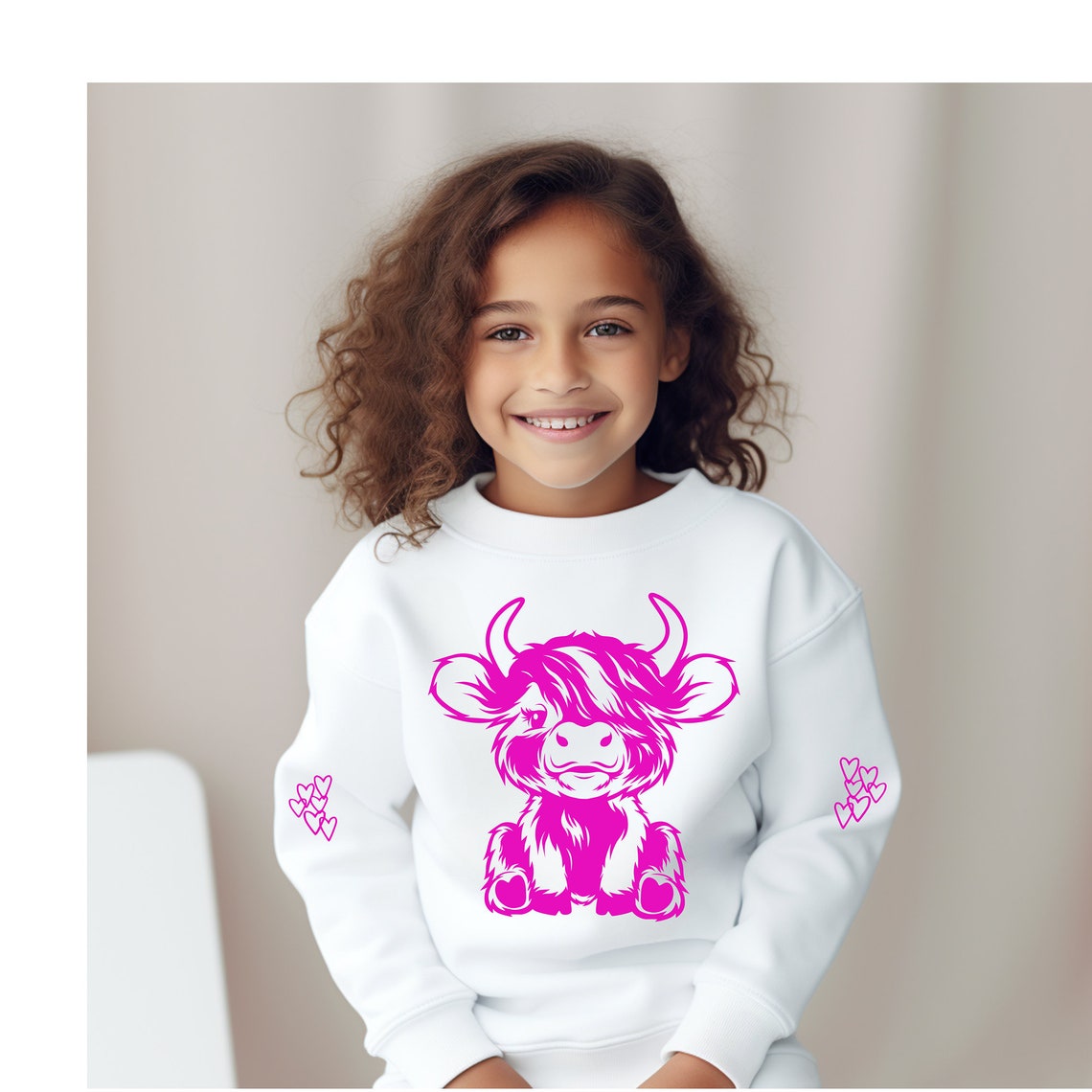Youth Highland Cow Crewneck