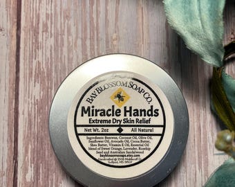 Natural Beeswax Hand Salve, Miracle Hands, Hand Balm