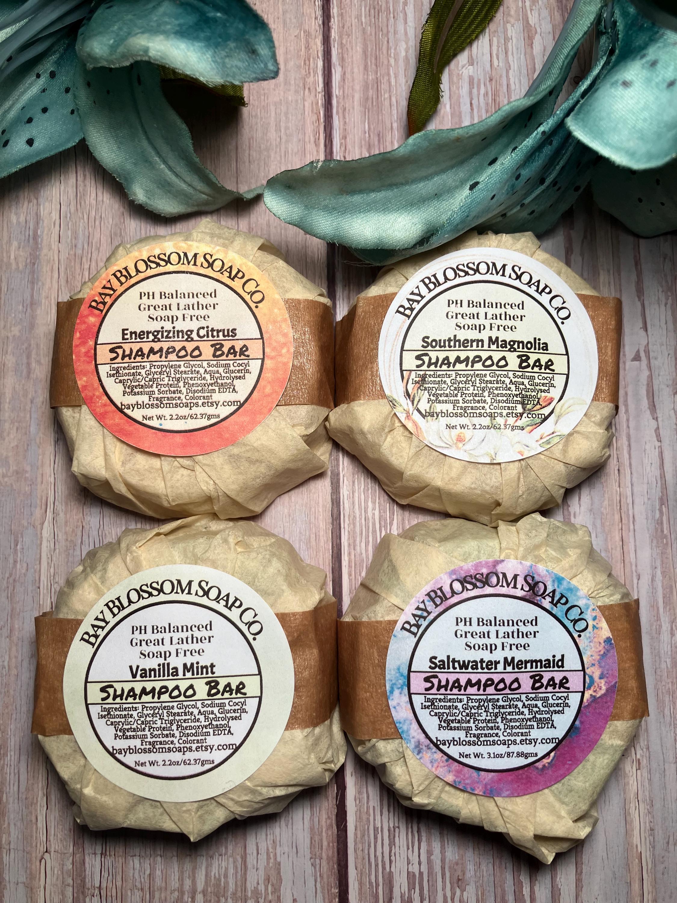 PH Balanced Solid Shampoo Bar - Soap Free - All Hair Types