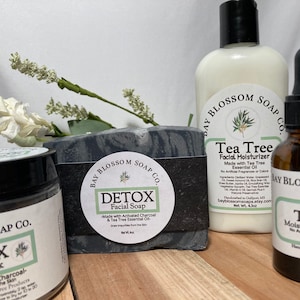Tea Tree Facial Care Set, Tea Tree, Activated Charcoal Facial Set