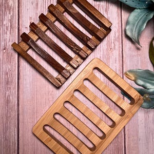 Water Repellent Natural Wood Soap Dish, Soap Deck, Wood Soap Dish