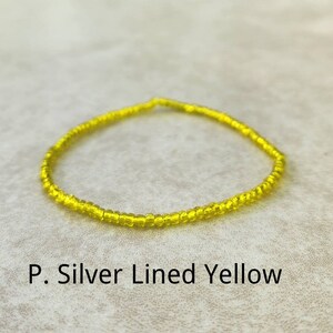 11/0 Individual tiny stackable Japanese stretch seed bead bracelets, Single dainty stretch seed bead bracelets Bild 7