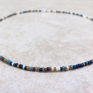 11/0 Classic Jeans Picasso Miyuki necklace tiny seed bead necklace
