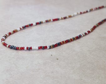 11/0 Chime necklace tiny seed bead necklace