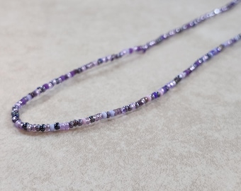 11/0 Jelly Jam necklace tiny seed bead necklace