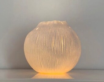 Paper clay porcelain lamp