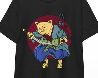 Japanese Warrior Cat Unisex T-shirt
