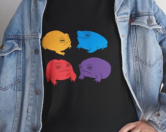 Camiseta unisex con ranas de lluvia del desierto de colores