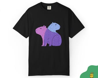 Two Capybaras Illustration Comfort Colors T-Shirt