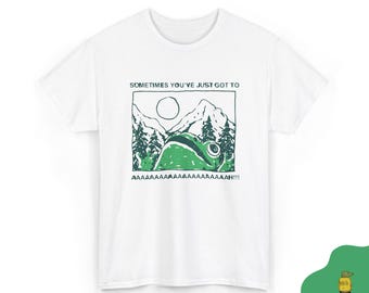 Funny Screaming Nature Frog Unisex T-shirt | Adulting Meme Tee