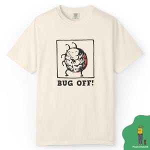Rolig nyckelpigaillustration-t-shirt | Bug Off! grafisk t-shirt