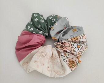 Ręcznie robiona patchworkowa gumka do włosów