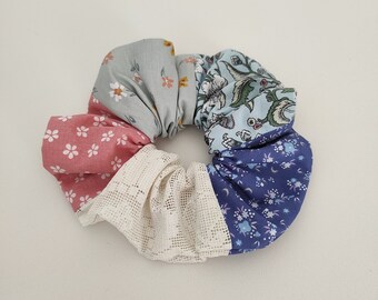 Ręcznie robiona patchworkowa gumka do włosów