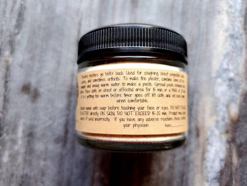 Enlil Mustard Plaster Chest Congestion Relief Cough & Etsy