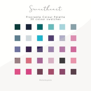 Procreate Color Palette | Color Palette | Digital Color Palette | Color Swatches | iPad Procreate Tools | Colors for Procreate | Sweetheart