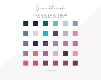 Sweetheart Procreate Color Palette | 30 Candy-Inspired Swatches (Digital Download)