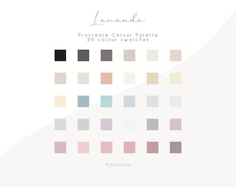 Lavanda Procreate Color Palette | 30 Pastel Swatches (Digital Download)