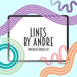 18 Procreate Brushes | Procreate Brush Bundle | Lines Brush Set |Lettering Brushes |Procreate Brushes | Brushes for Procreate | Linesbyandre