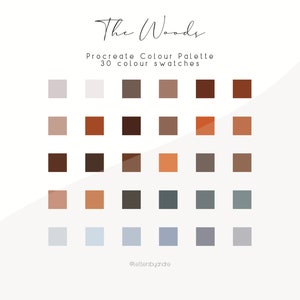 Procreate Color Palette | Color Palette | Digital Color Palette | Color Swatches | iPad Procreate Tools | Colors for Procreate | The Woods