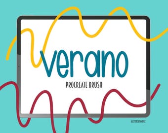 Procreate Brush | Procreate Brushes | Lettering Brush | Monoline lettering brush | Calligraphy brush | Brush for Procreate | Verano Brush