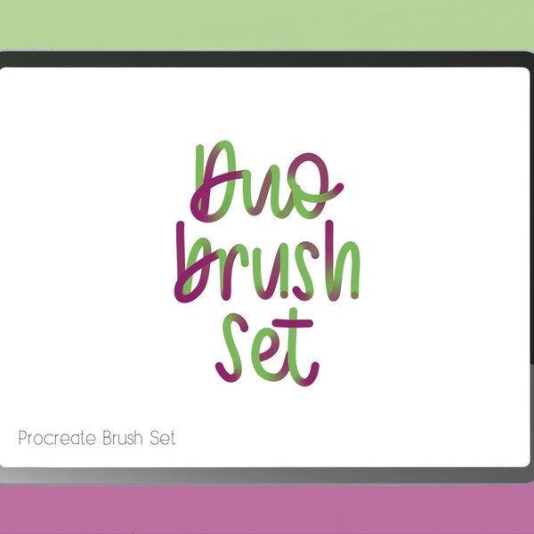 Procreate Pinselpaket | Duo Color Pinsel | Schriftzug Pinsel | Pinsel für Procreate | Zweifarbige | Procreate Pinsel