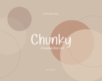 Chunky Handwritten Font | OTF, Digital Planner (Digital Download)