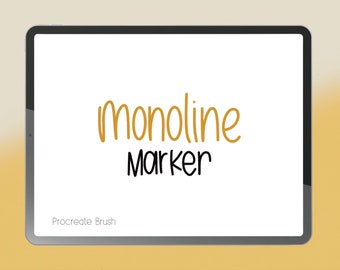 Monoline Marker Calligraphy Brush for Procreate (Digital Download)