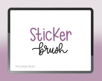 Procreate Pinsel | Procreate Pinsel | Beschriftungs-Pinsel | Monoline Schriftzug Pinsel | Kalligraphie Pinsel | Pinsel für Procreate | Sticker Pinsel