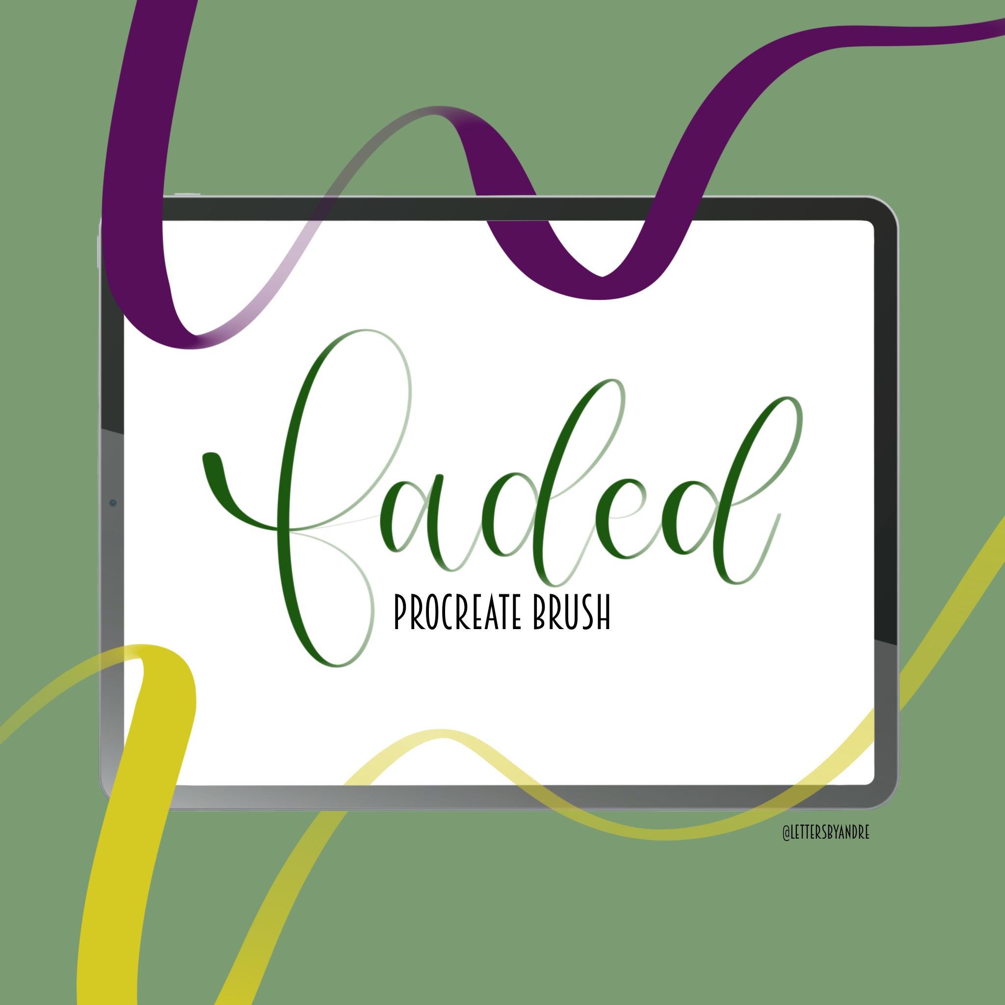 Procreate Pinsel | Kalligraphie Pinsel | Beschriftungs-Pinsel | Procreate Pinsel | Pinsel für Procreate | Digitaler Lettering-Pinsel | Verblasster Pinsel