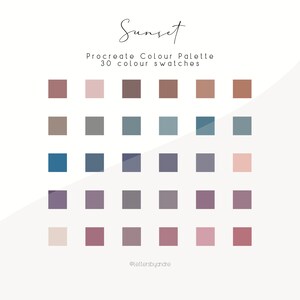 Procreate Color Palette | Color Palette | Digital Color Palette | Color Swatches | iPad Procreate Tools | Colors for Procreate | Sunset