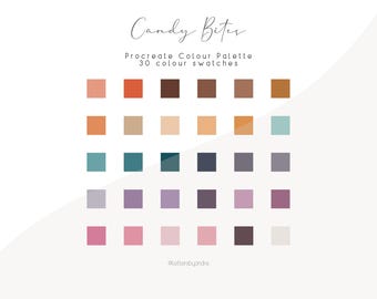 Candy Bites Procreate Color Palette | 30 Halloween Swatches (Instant Download)