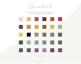 Dreamland Procreate Colour Palette | 30 Handpicked Swatches for Digital Art, Illustration & Lettering
