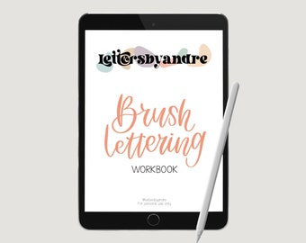 Lettersbyandre Brush Lettering Workbook | Brush Lettering | Lettering Workbook | Procreate Lettering | Digital Lettering | Practice Sheets