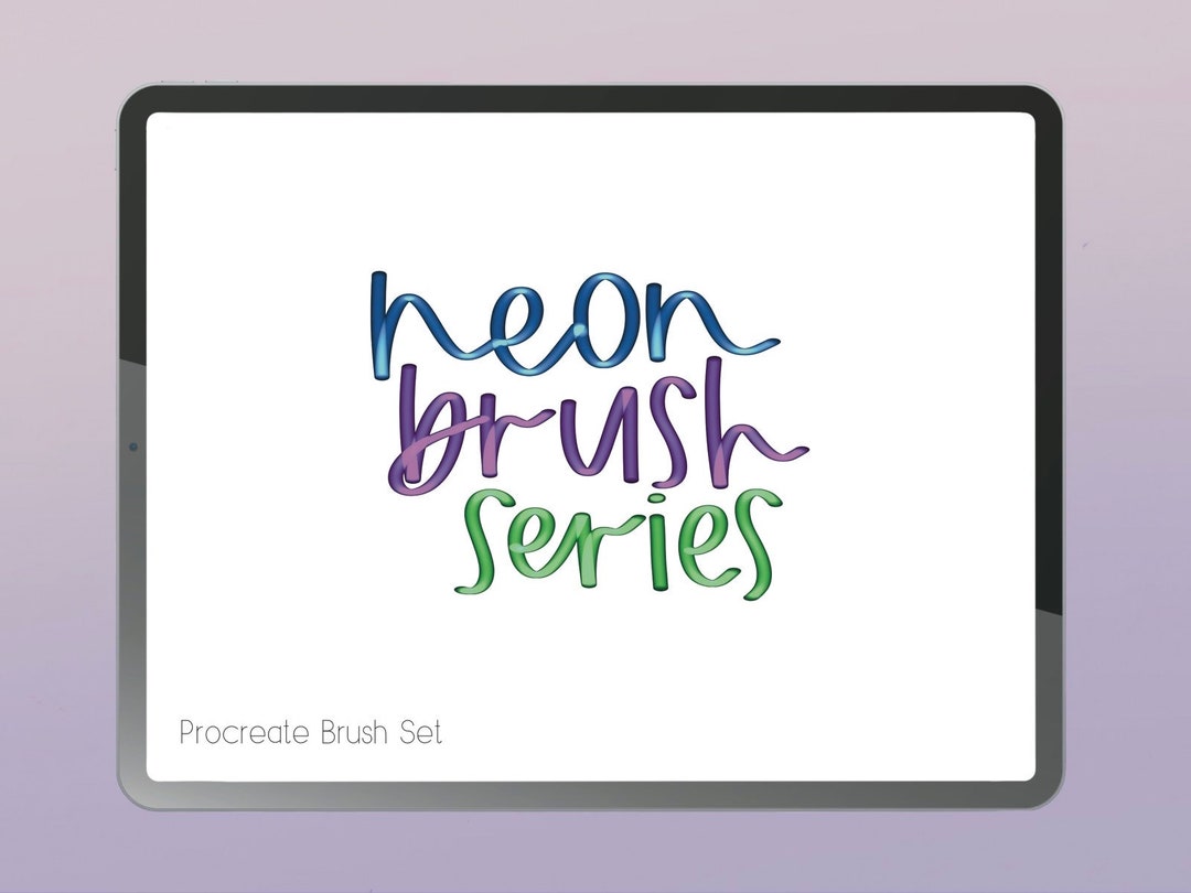 Neon Procreate Brushes | Procreate Brush Bundle | Neon Effect Brush Set ...