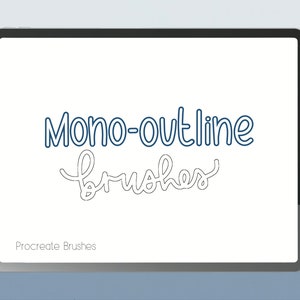 2 Procreate Brushes | Monoline Outline Brush for Procreate on iPad ...