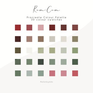 Procreate Color Palette | Color Palette | Digital Color Palette | Color Swatches | iPad Procreate Tools | Colors for Procreate | RomCom